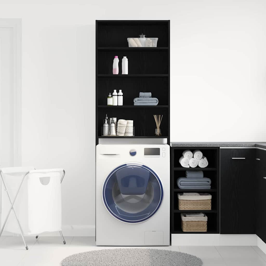 Ντουλάπα Πλυντηρίου Μαύρη Οξυά 64 x 24 x 190 εκ - Pakobazaar