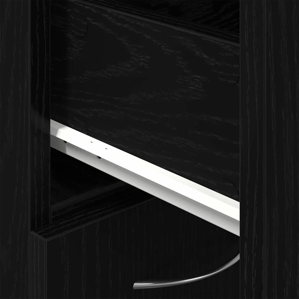 Ντουλάπι Μπάνιου με συρτάρι Μαύρη Οξυά 25 x 25 x 170 εκ. - Pakobazaar