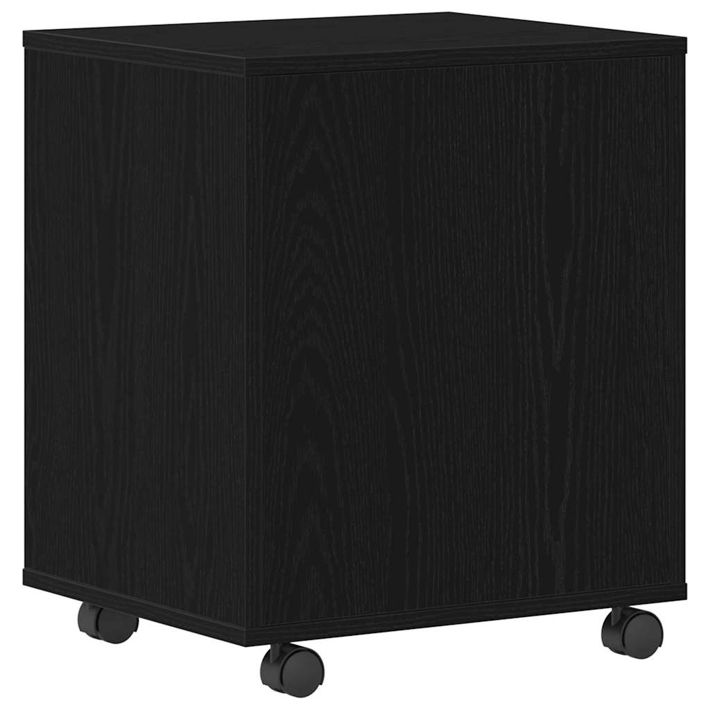 Ντουλάπι με ροδάκια με τροχούς Μαύρη δρυς 45 x 38 x 54 εκ - Pakobazaar