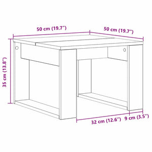 Τραπεζάκι σαλονιού Μαύρη Οξυά 50 x 50 x 35 cm