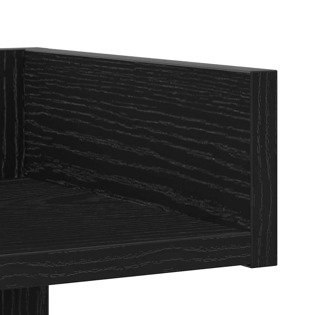 Βιβλιοθήκη Μαύρη Οξυά 86 x 25,5 x 140 εκ Επεξεργασμένο ξύλο