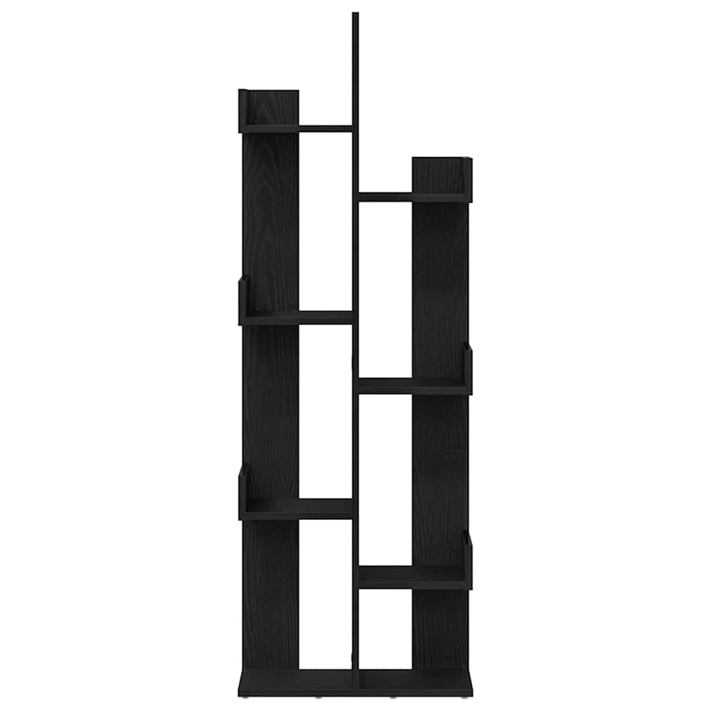 Βιβλιοθήκη Μαύρη Οξυά 48 x 25,5 x 140 εκ Επεξεργασμένο ξύλο