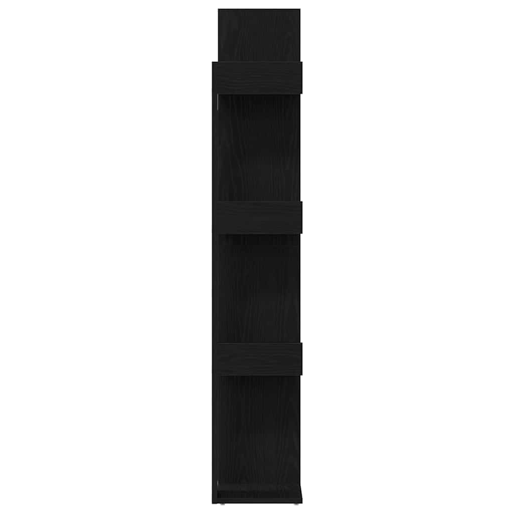Βιβλιοθήκη Μαύρη Οξυά 48 x 25,5 x 140 εκ Επεξεργασμένο ξύλο