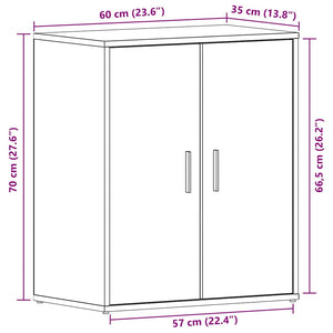 Ντουλάπα Παπουτσιών 60 x 35 x 70 cm Επεξεργασμένο Ξύλο