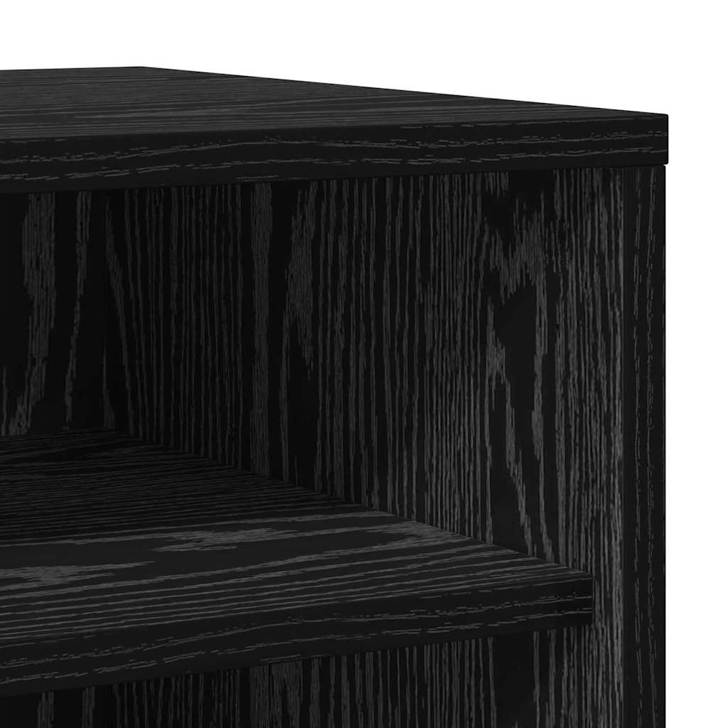 Ντουλάπα Παπουτσιών με ράφι 2 pcs Μαύρη Οξυά 32 x 35 x 70 εκ