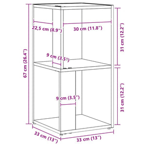Γωνιακά ράφια Μαύρη Οξυά 33 x 33 x 67 cm Επεξεργασμένο ξύλο - Pakobazaar