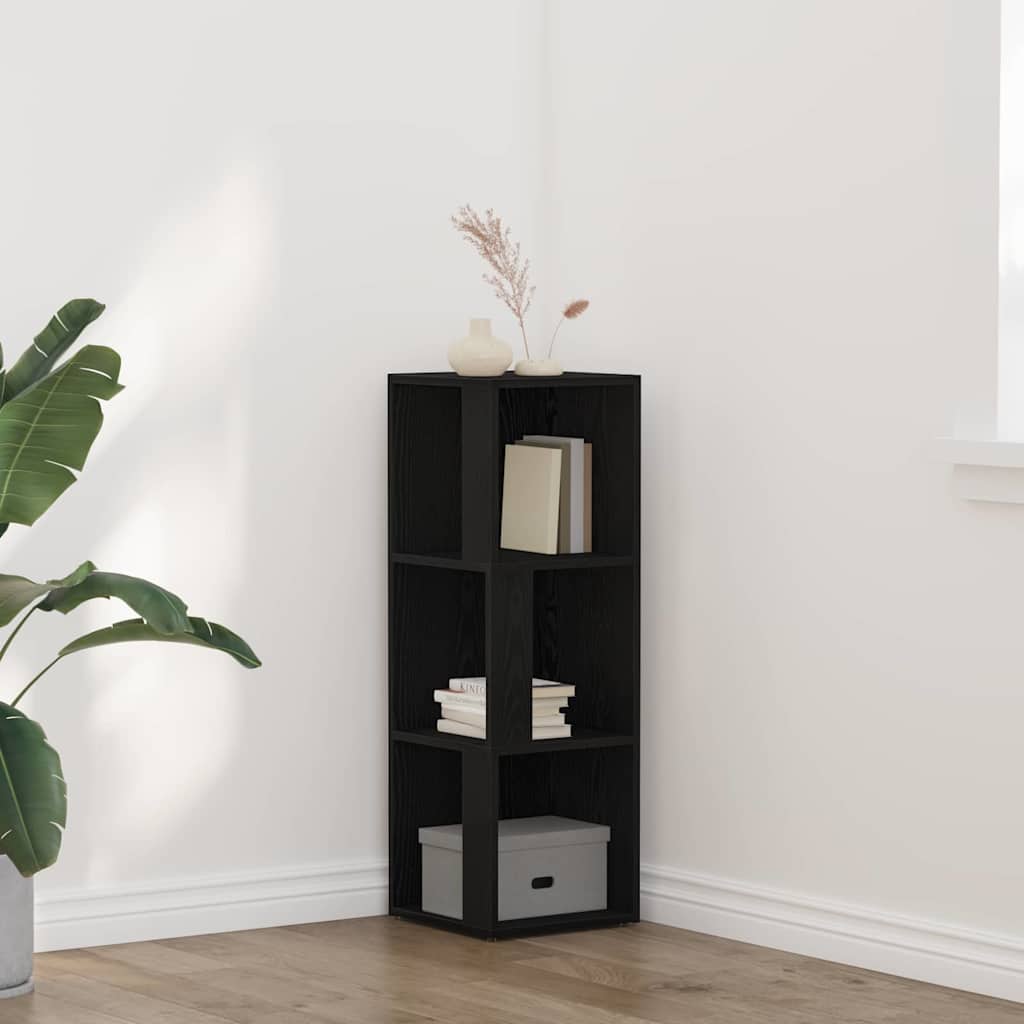 Γωνιακά ράφια 33 x 33 x 100 cm Επεξεργασμένο Ξύλο Μαύρη Δρυς