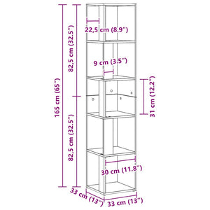 Γωνιακά ράφια Μαύρη Οξυά 33 x 33 x 164,5 cm Επεξεργασμένο ξύλο - Pakobazaar