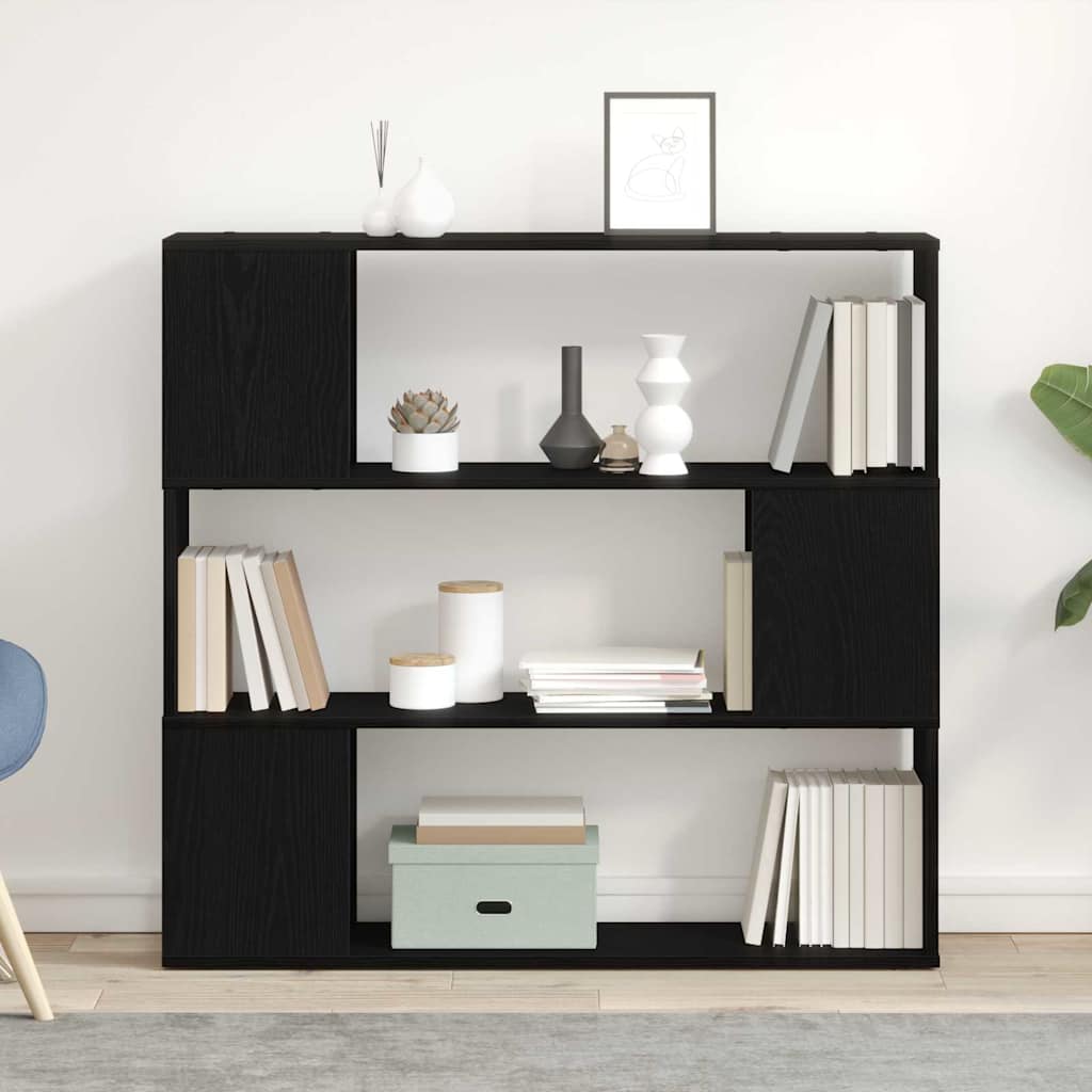 Σετ επίπλου τηλεόρασης Επιτοίχιο Μαύρη Οξυά 100 x 24 x 94 cm