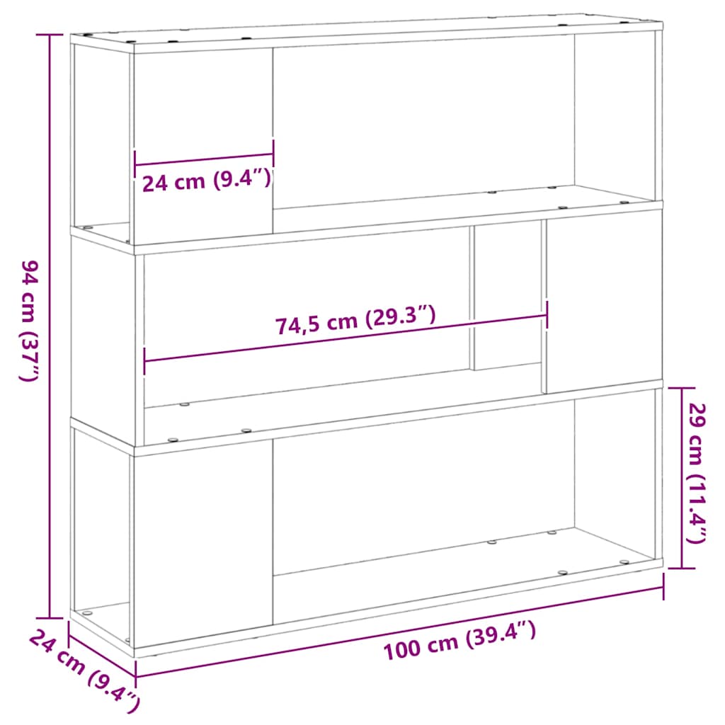 Σετ επίπλου τηλεόρασης Επιτοίχιο Μαύρη Οξυά 100 x 24 x 94 cm