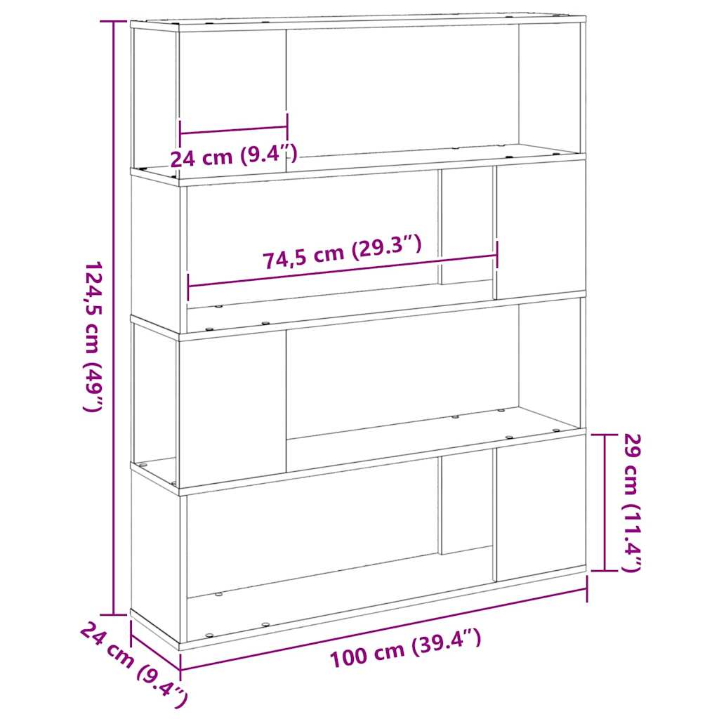 Σετ επίπλου τηλεόρασης Επιτοίχιο Μαύρη Οξυά 100 x 24 x 124,5 εκ