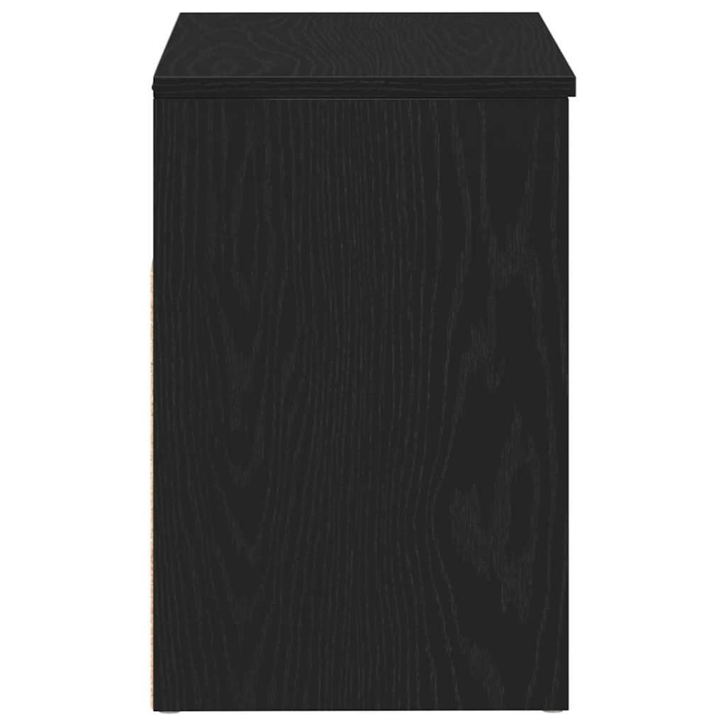 Πάγκος για παπούτσια με ράφι Μαύρη Οξυά 60 x 30 x 45 cm