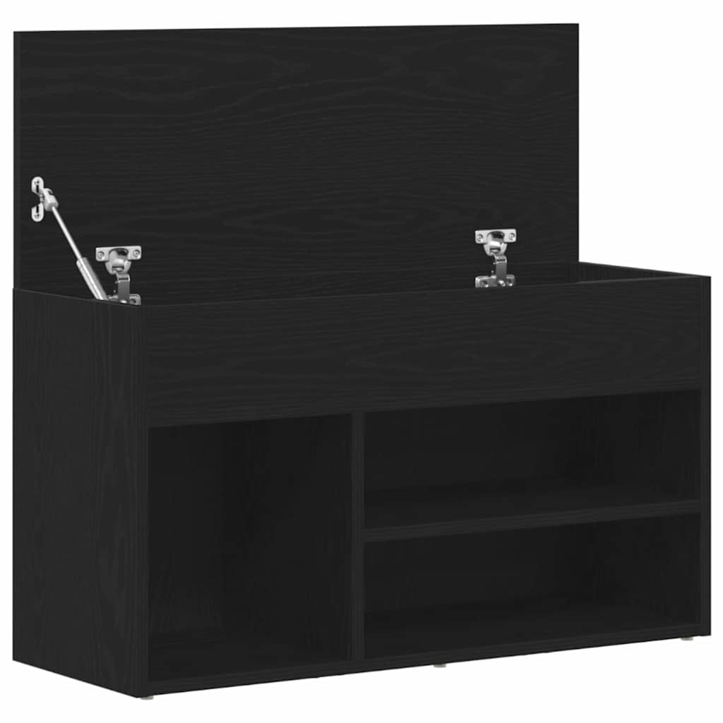 Πάγκος για παπούτσια με ράφι Μαύρη Οξυά 80 x 30 x 45 cm