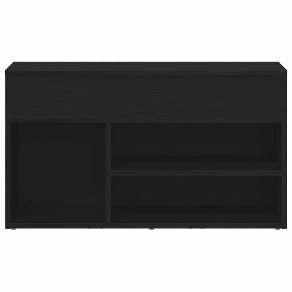 Πάγκος για παπούτσια με ράφι Μαύρη Οξυά 80 x 30 x 45 cm