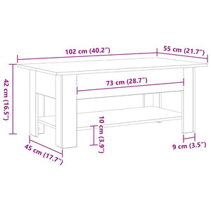 Τραπεζάκι σαλονιού Μαύρη Οξυά 102 x 55 x 42 cm - Pakobazaar