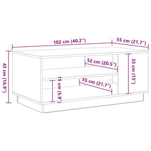Τραπεζάκι σαλονιού Μαύρη Οξυά 102 x 55 x 43 cm - Pakobazaar