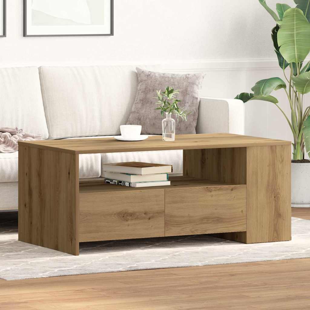 Τραπεζάκι σαλονιού με συρτάρι Artisan Oak 102 x 55 x 43,5 εκ. - Pakobazaar