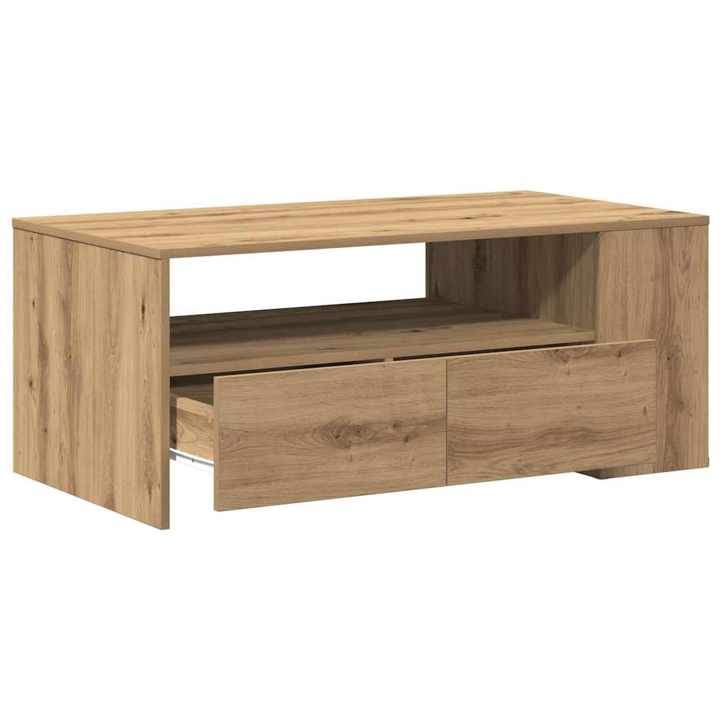 Τραπεζάκι σαλονιού με συρτάρι Artisan Oak 102 x 55 x 43,5 εκ. - Pakobazaar