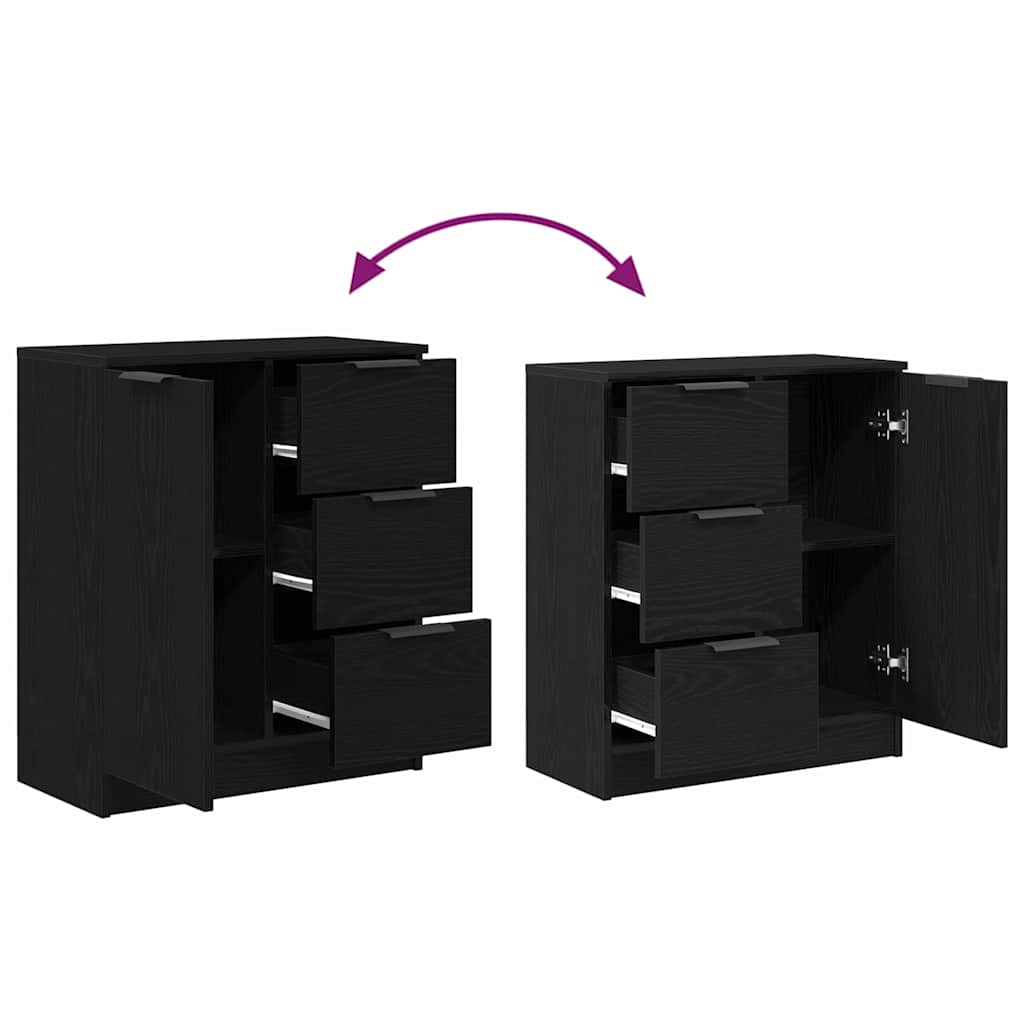 Πλαϊνό γραφείο Μαύρη Οξυά 60 x 30 x 70 εκ. Επεξεργασμένο ξύλο - Pakobazaar