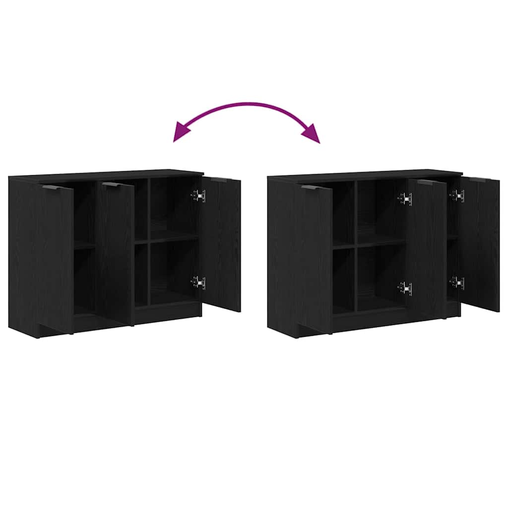 Πλαϊνό γραφείο Μαύρη Οξυά 90,5 x 30 x 70 εκ. Επεξεργασμένο ξύλο