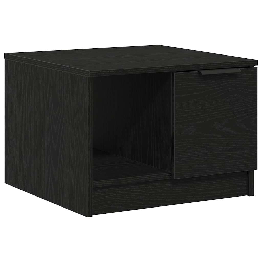 Τραπεζάκι σαλονιού with Drawer Μαύρη δρυς 50 x 50 x 36 εκ.