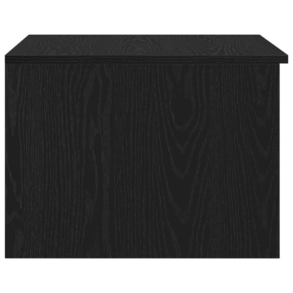 Τραπεζάκι σαλονιού with Drawer Μαύρη δρυς 50 x 50 x 36 εκ.