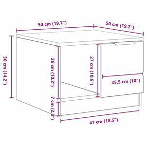 Τραπεζάκι σαλονιού Μαύρη Οξυά 50 x 50 x 36 εκ.