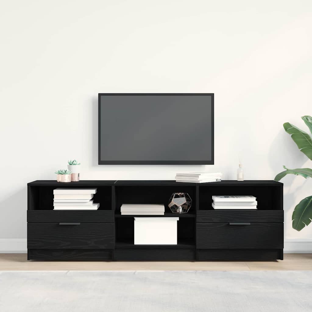Ντουλάπι TV Μαύρη Οξυά 150 x 33,5 x 45 εκ. Επεξεργασμένο ξύλο