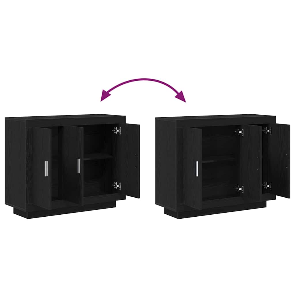 Πλαϊνό γραφείο Μαύρη Οξυά 92 x 35 x 75 εκ Επεξεργασμένο ξύλο