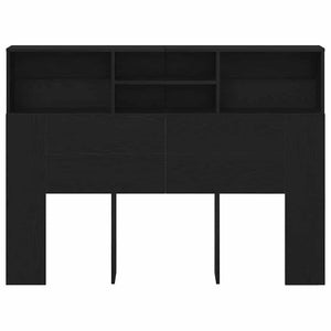 Κρεβάτι με Κεφαλάρι με ράφι Μαύρη Οξυά 140 x 19 x 103,5 cm - Pakobazaar