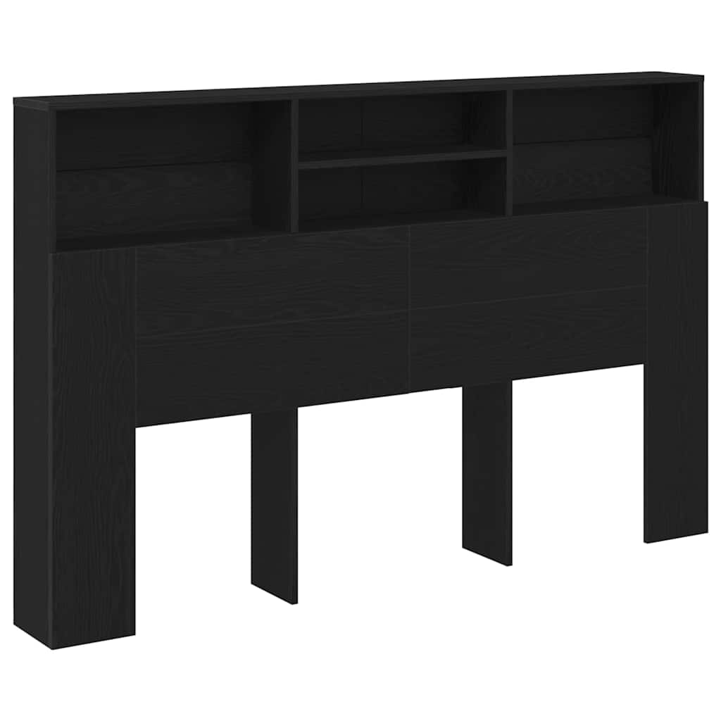 Κρεβάτι με Κεφαλάρι με ράφι Μαύρη Οξυά 160 x 19 x 103,5 cm
