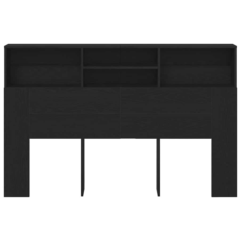 Κρεβάτι με Κεφαλάρι με ράφι Μαύρη Οξυά 160 x 19 x 103,5 cm