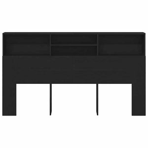 Κρεβάτι με Κεφαλάρι με ράφι Μαύρη Οξυά 180 x 19 x 103,5 cm - Pakobazaar