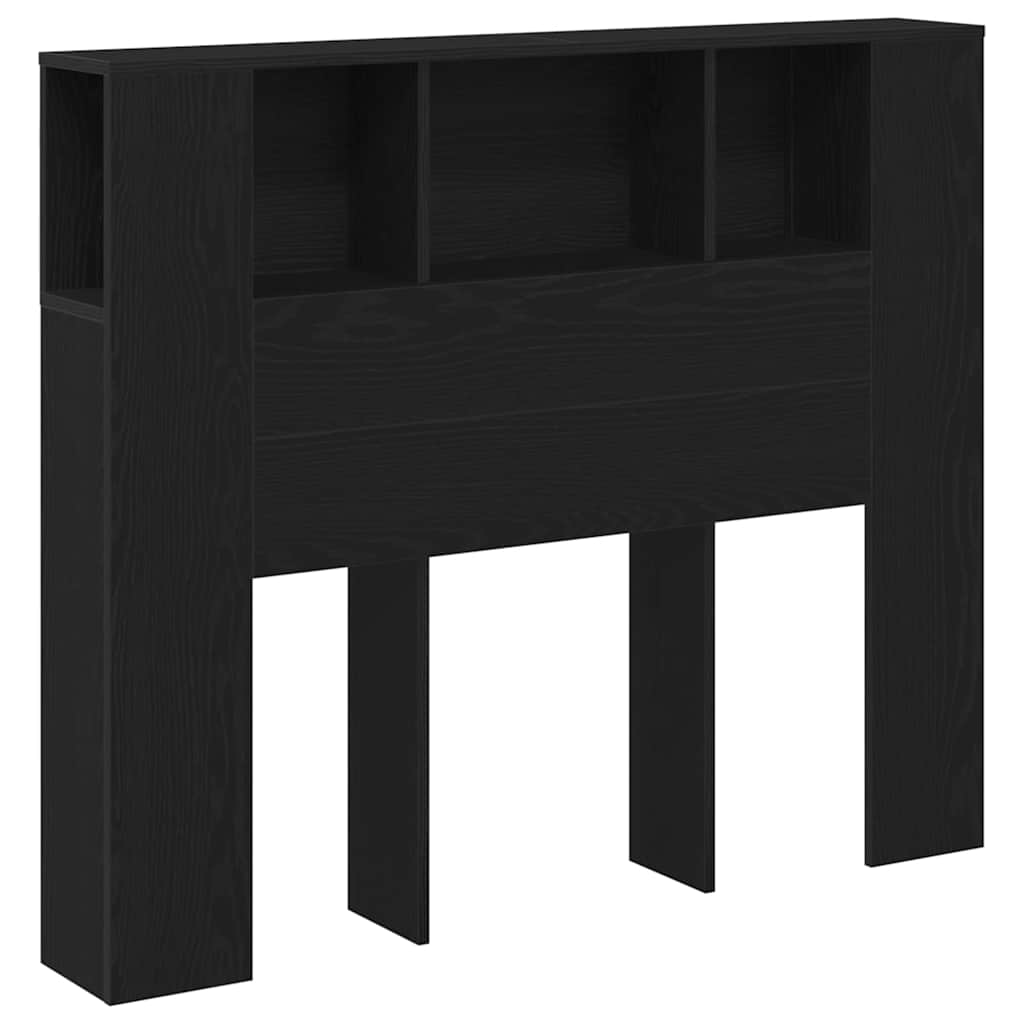 Κρεβάτι με Κεφαλάρι με ράφι Μαύρη Οξυά 120 x 18.5 x 102.5 εκ - Pakobazaar