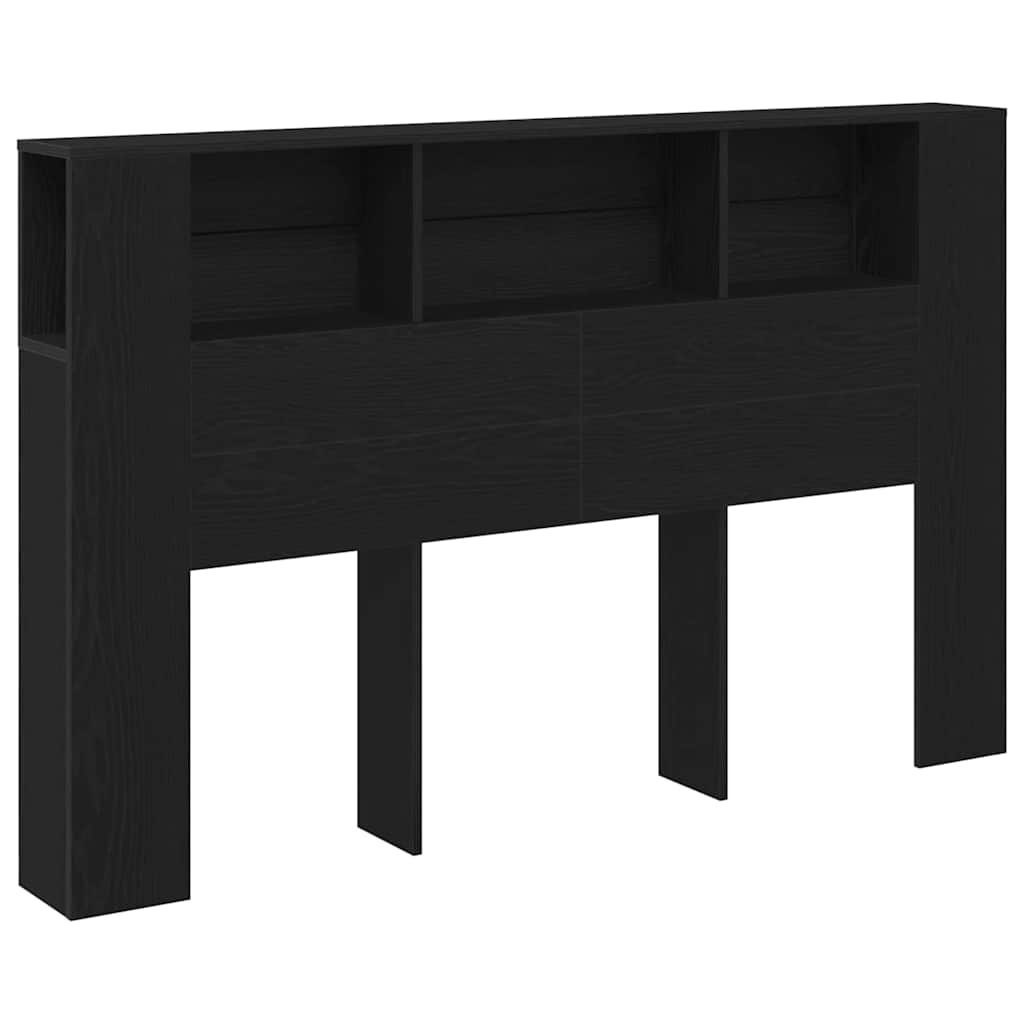 Κρεβάτι με Κεφαλάρι με ράφι Μαύρη Οξυά 120 x 18.5 x 102.5 εκ - Pakobazaar