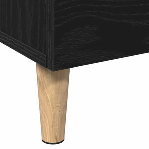 Highboard Μαύρη Οξυά 70 x 31 x 115 εκ Επεξεργασμένο Ξύλο