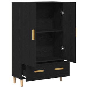 Highboard Μαύρη Οξυά 70 x 31 x 115 εκ Επεξεργασμένο Ξύλο