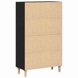 Highboard Μαύρη Οξυά 70 x 31 x 115 εκ Επεξεργασμένο Ξύλο