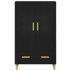 Highboard Μαύρη Οξυά 70 x 31 x 115 εκ Επεξεργασμένο Ξύλο