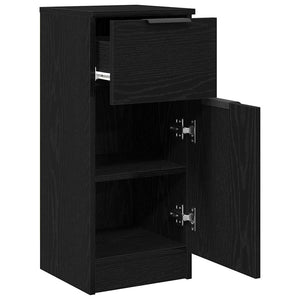 Πλαϊνό γραφείο με συρτάρι 2 pcs Μαύρη Οξυά 30 x 30 x 70 εκ. - Pakobazaar