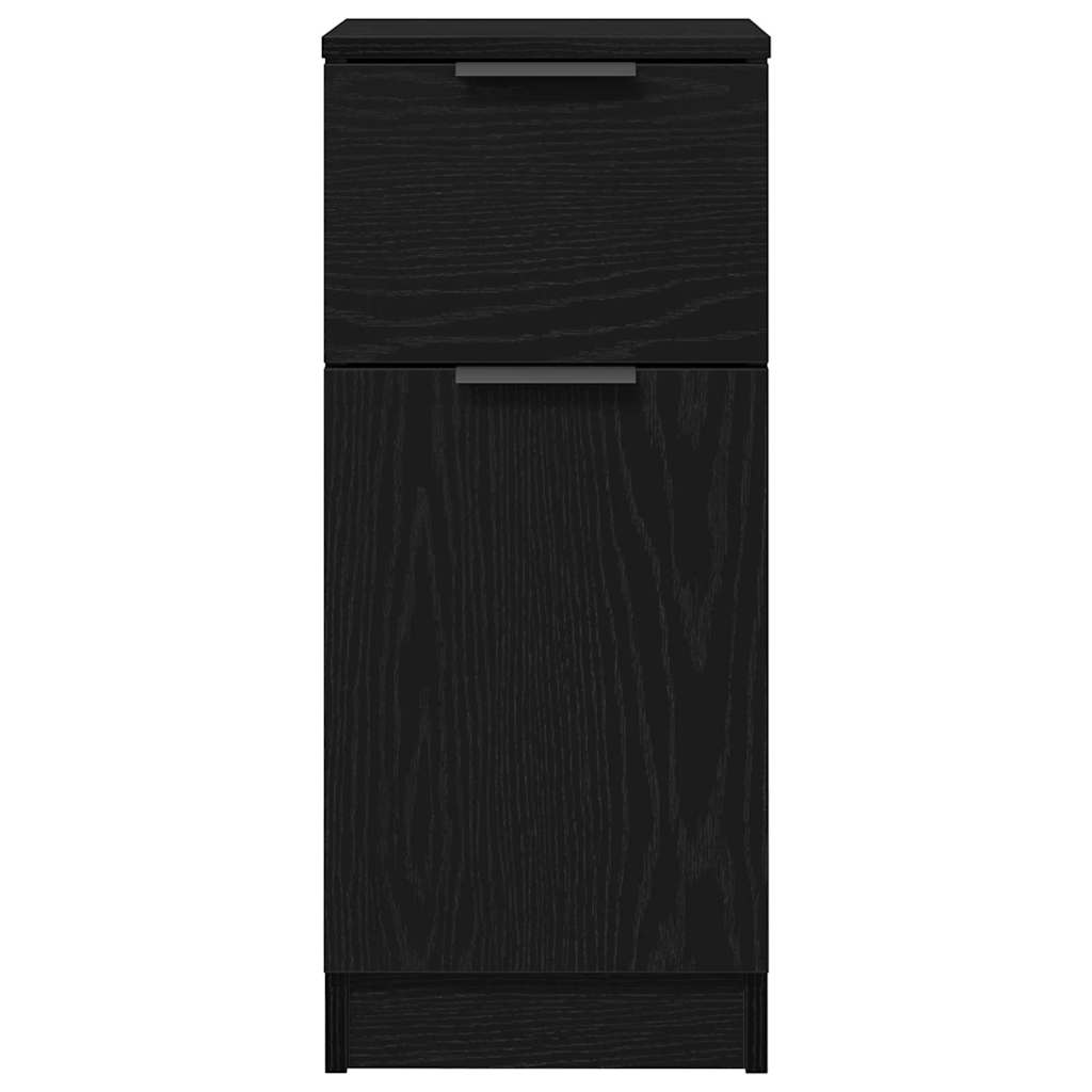 Πλαϊνό γραφείο με συρτάρι 2 pcs Μαύρη Οξυά 30 x 30 x 70 εκ. - Pakobazaar