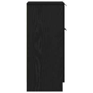 Πλαϊνό γραφείο με συρτάρι 2 pcs Μαύρη Οξυά 30 x 30 x 70 εκ. - Pakobazaar