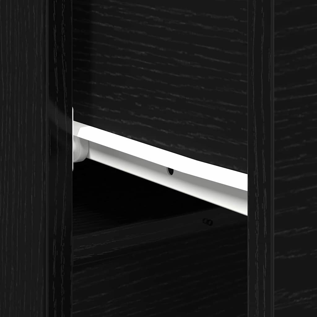 Πλαϊνό γραφείο με συρτάρι 2 pcs Μαύρη Οξυά 30 x 30 x 70 εκ. - Pakobazaar