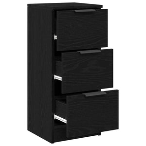 Πλαϊνό γραφείο με συρτάρι 2 pcs Μαύρη Οξυά 30 x 30 x 70 εκ. - Pakobazaar