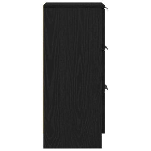 Πλαϊνό γραφείο με συρτάρι 2 pcs Μαύρη Οξυά 30 x 30 x 70 εκ. - Pakobazaar