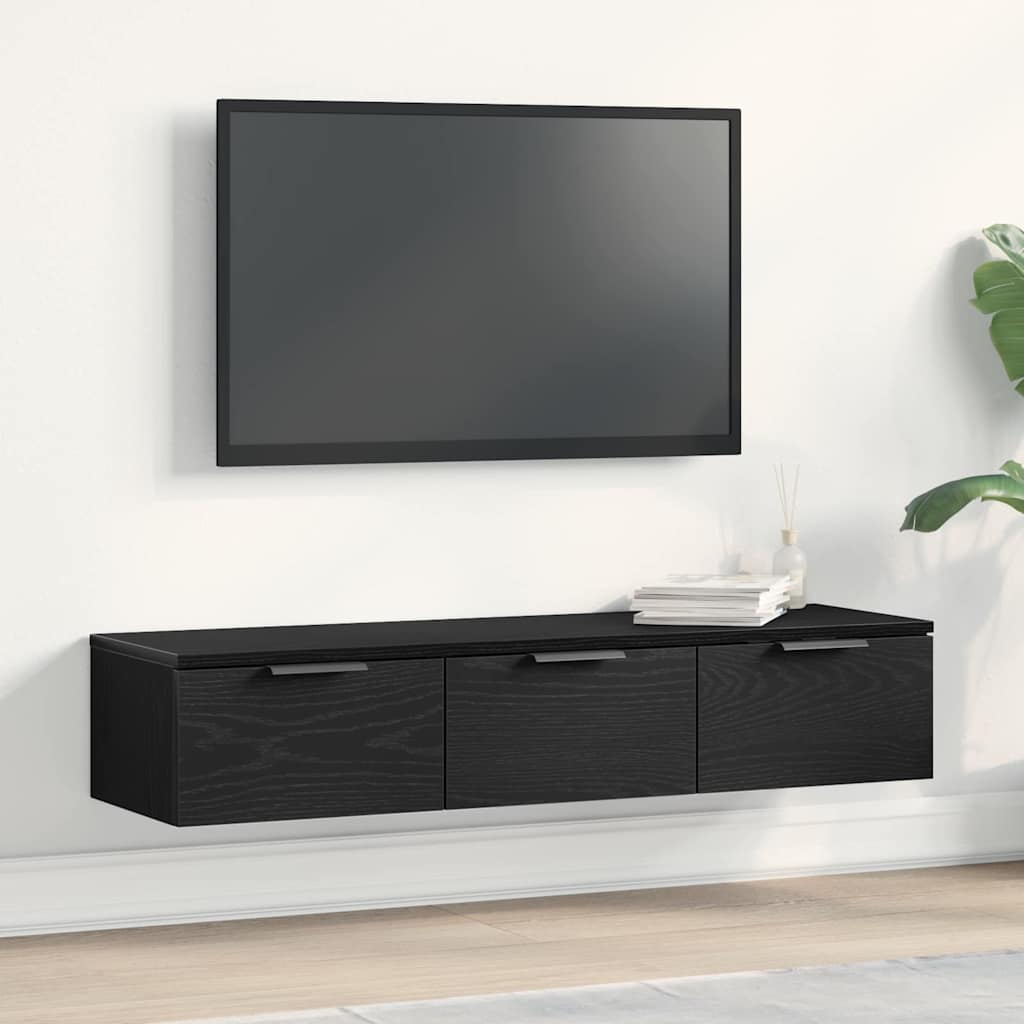 Ντουλάπα Τοίχου Μαύρη Οξυά 102 x 30 x 20 εκ. Επεξεργασμένο ξύλο