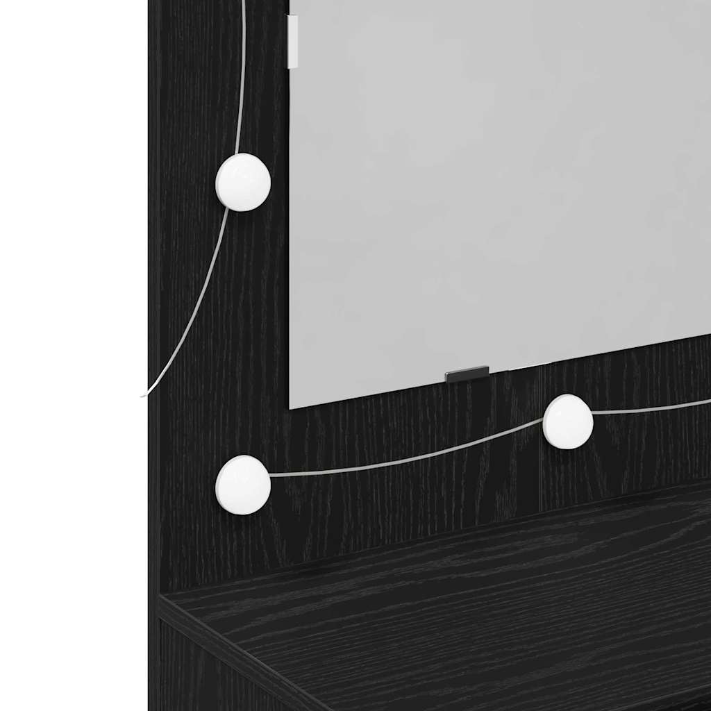 Ντουλάπα Καθρέφτη με ράφι Μαύρη Οξυά 90 x 31,5 x 62 εκ. - Pakobazaar