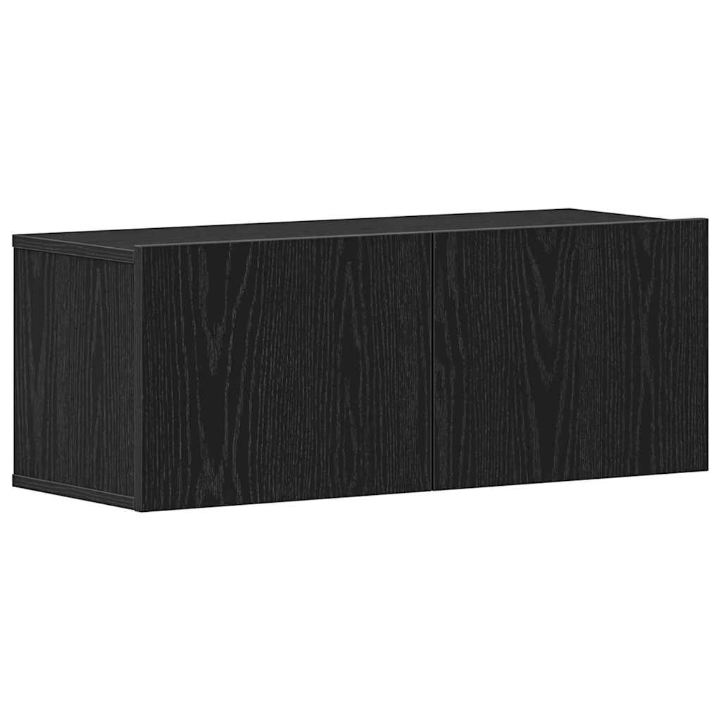 Ντουλάπι TV 2 pcs Μαύρη Οξυά 80 x 30 x 30 εκ Επεξεργασμένο ξύλο - Pakobazaar