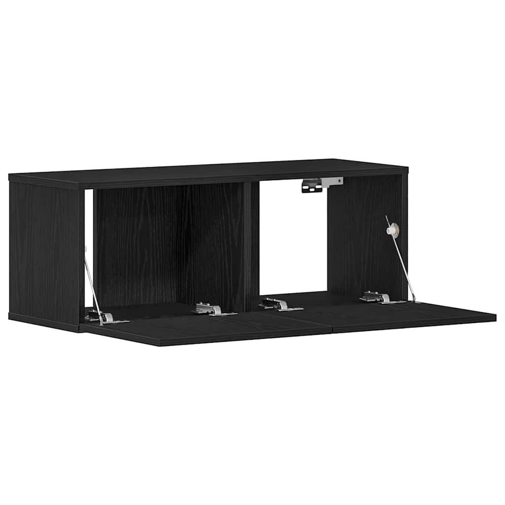 Ντουλάπι TV 2 pcs Μαύρη Οξυά 80 x 30 x 30 εκ Επεξεργασμένο ξύλο - Pakobazaar