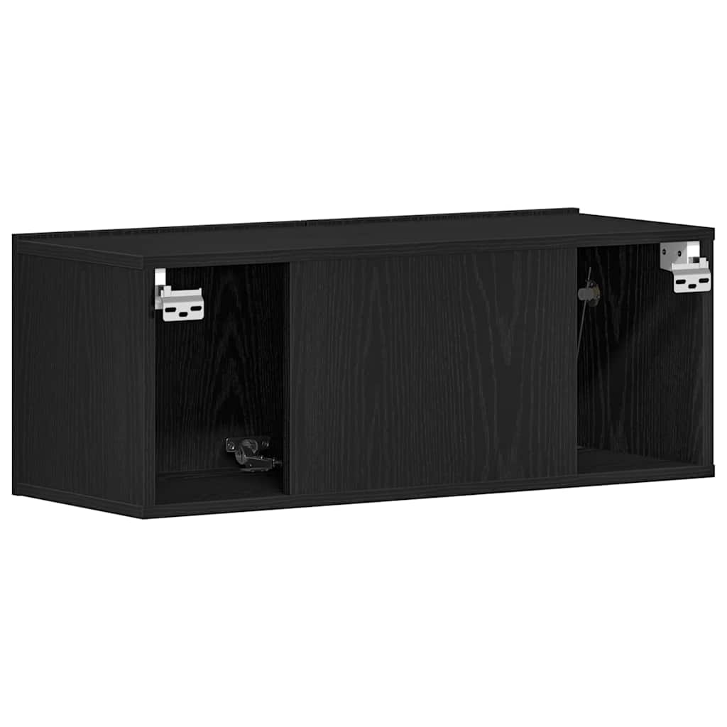 Ντουλάπι TV 2 pcs Μαύρη Οξυά 80 x 30 x 30 εκ Επεξεργασμένο ξύλο - Pakobazaar
